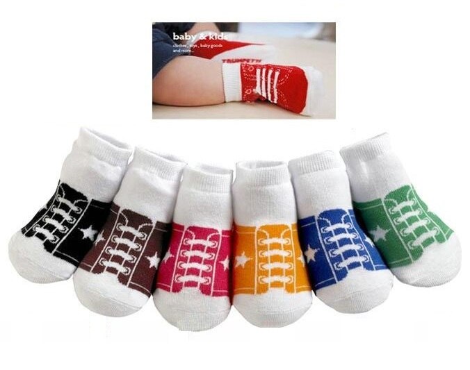 6 Pairs Kinderen Sokken Baby Jongens Schoenen antislip Vloer Schoen Bebe Slippers casual katoen Kind pantufa Korte Sokken: 11