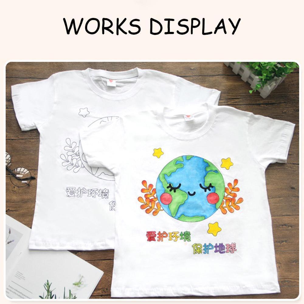 8Pcs/Set Clothes Textile Markers Fabric Paint Pens Liner T-shirt Pen DIY Marker Painting Supplies Writing Crafts Pigment Pe T9M2