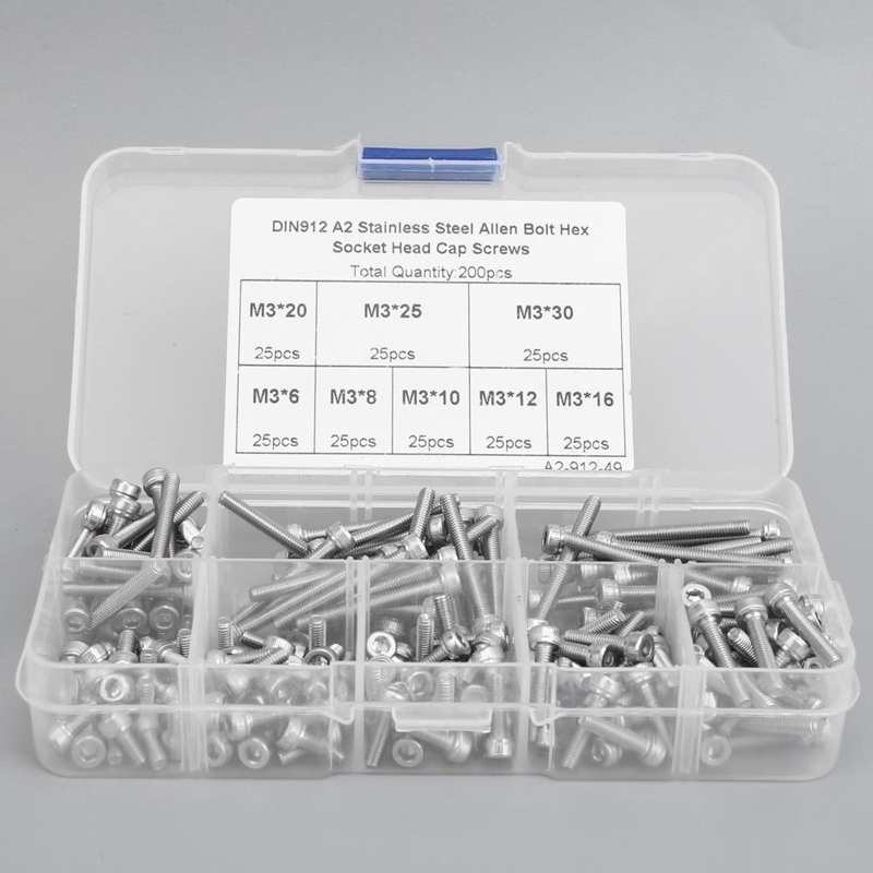 threaded inserts thread repair tool Hex Socket Cap Head Screw 304 Stainless Steel Boxed Hardware Accessories M3