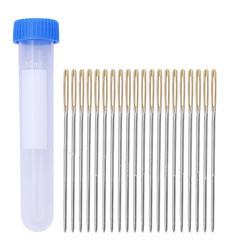 20pcs Hand Sewing Needles 7cm Gold Eye Embroidery Cross Stitch Needles Home DIY Sewing Tools Round head Sewing Needle