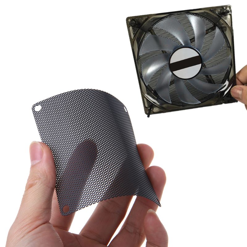 5PCS PVC Fan Dust Filter PC Dustproof Case Cuttable Computer 80mm Mesh Black X6HA
