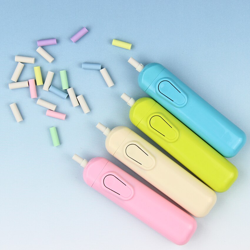 1PC Cute 4 Color Electric Eraser Kit Automatic School Supplies Stationery With 20 Refills