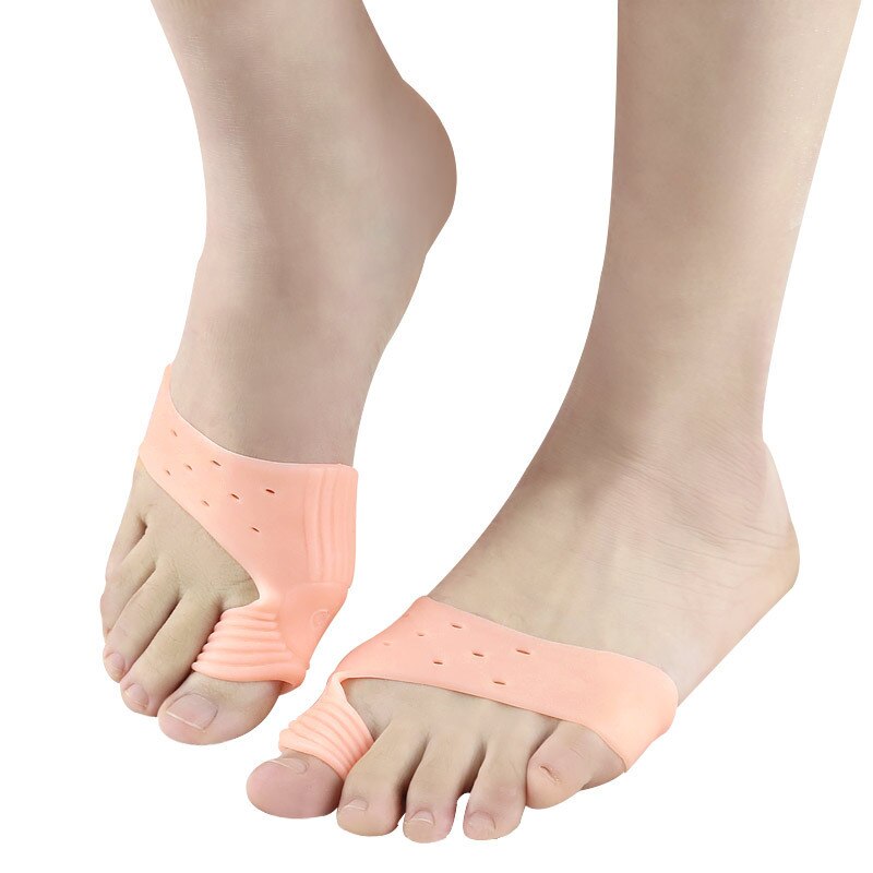 2Pcs Silicone Hallux Valgus Toe Separator Silicone Insoles Toe Overlapping Pain Relieve Spreader Foot Protector Inserts Orthosis
