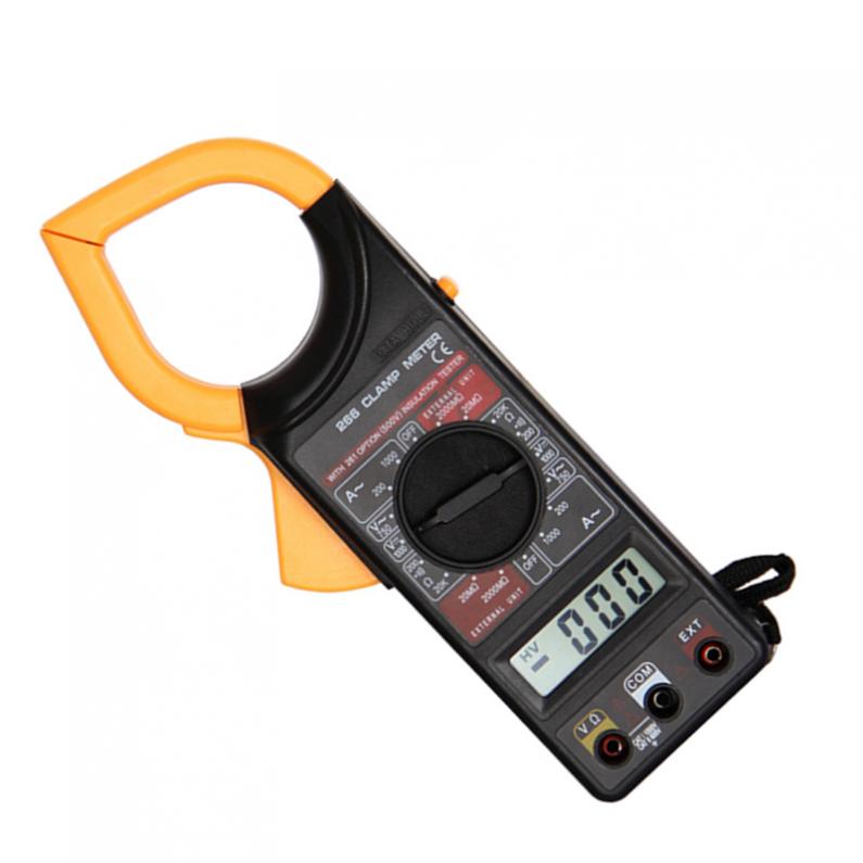 DT266 AC/DC Digital Clamp Multimeter Electronic Volt amp Resistance Tester Meter Data LCD Display