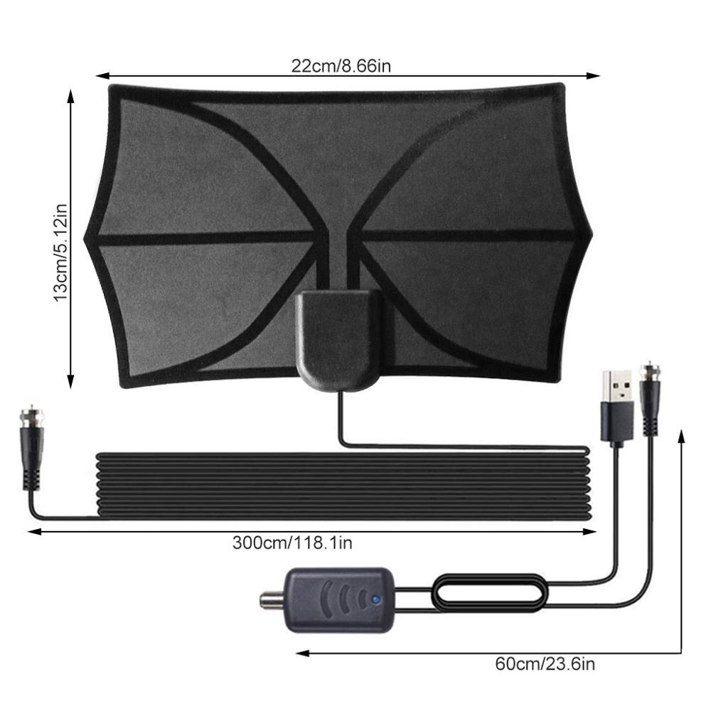 1080P HD TV antena 300 Mila 4K cyfrowy kryty i wzmacniacz sygnału wzmacniacz promień surfować lis DVB-T2 antena telewizyjna odbiornik TV