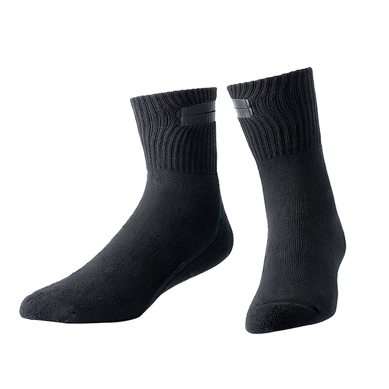 2200mAh Heating Socks Three Gears Winter Thermal Heated Socks Thicken Super Soft Cotton Comfort Socks Keep Foot Warm: Black