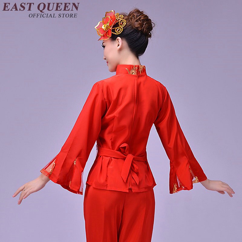 Folklórico de China ropa de Danza antigua traje de escenario espectáculo de danza ropa de fotografía trajes chinos de baile de tambor Yangko NN0908 C