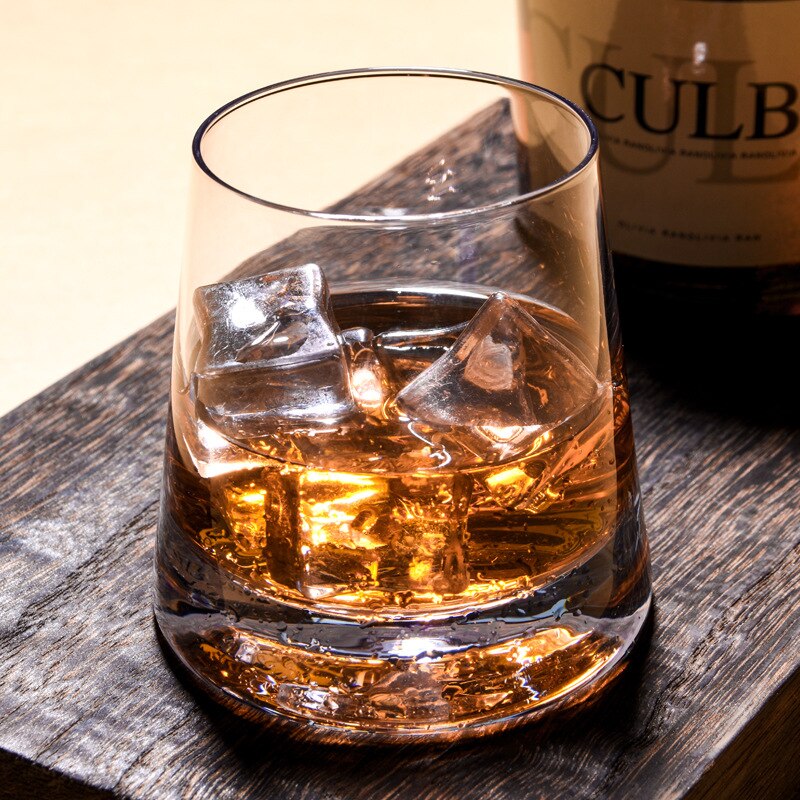 2 stk / lot whiskyglas kop gennemsigtig tyk bund vin kop til ktv bar club vodka bourbon whisky skotsk spiritus til mænd