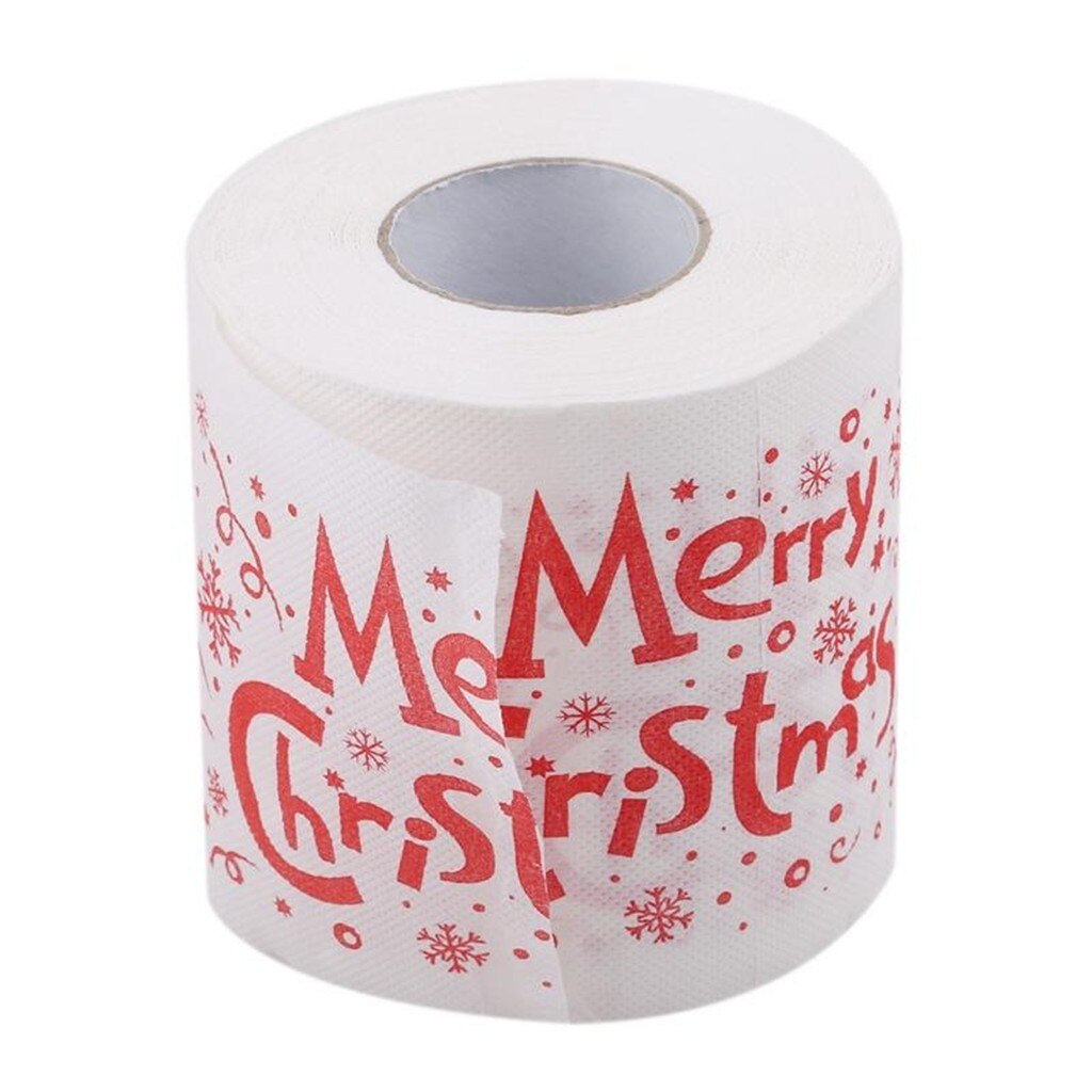 Julemønster farve toiletpapir santa juletræ trykt tissue hjem jul navidad godt år #25: 1pc