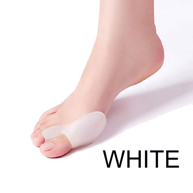 Protector de dedo gordo del pie, separador de dedos del pulgar, Bursitis, Valgus, pedicura, Corrector de cubierta de dedos de los pies, 2 uds. = 1 par: Azul