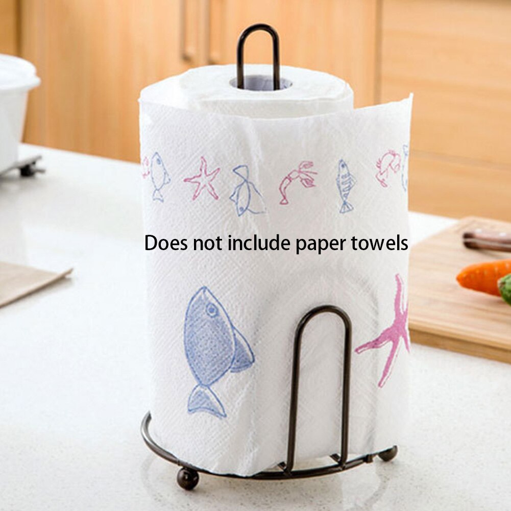 Iron Stand Desktop Paper Weighted Tissue Boxes Kitchen Napkin Holder Serviette Dispenser