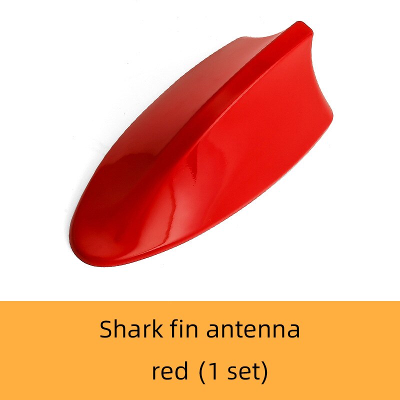 Universal Car Shark Antenna Auto Exterior Roof Shark Fin Antenna FM/AM Signal Protective Aerial Car Styling For Ford BMW Hyundai: red