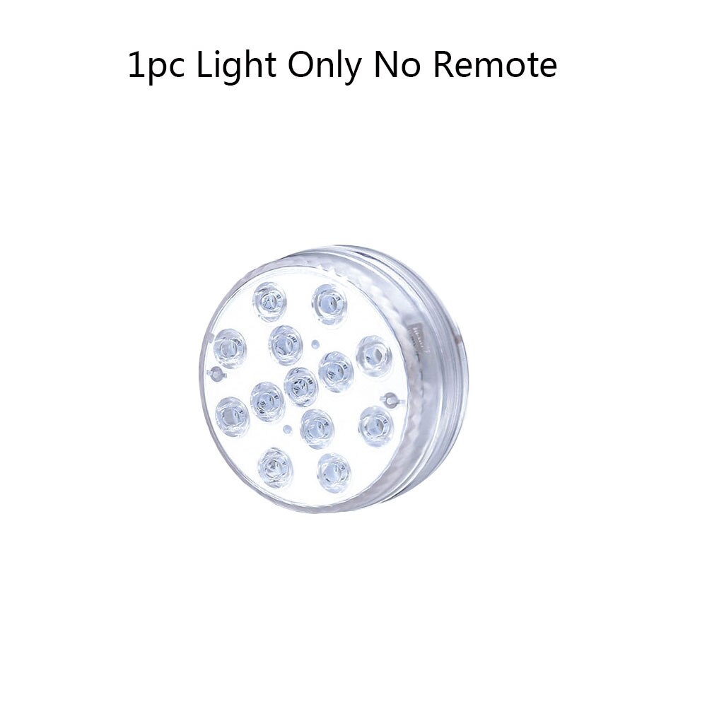 13 Led Remote Control RGB Submersible Light AA Battery Operated Underwater Night Lamp Outdoor Vase Bowl Garden Party Decoration: 1pc light only / 7CM
