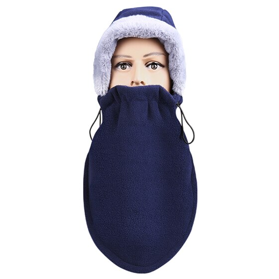 Ouest vélo hiver cyclisme chapeau pour homme vélo thermique polaire cou plus Ski Snowboard moto masque chapeau vélo chapeaux: Blue