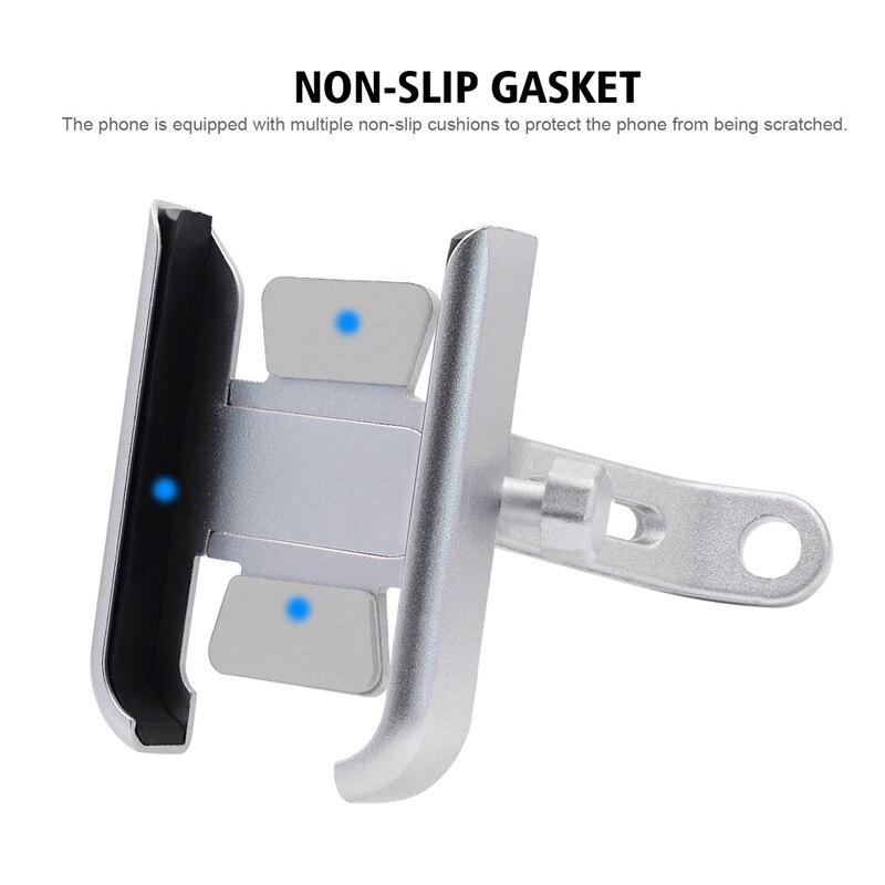 Aluminum Alloy Cycling Stand Bracket Adjustable Bike Bicycle Handlebar Phone Mount Motorcycle Rear View Mirror Phone Holder