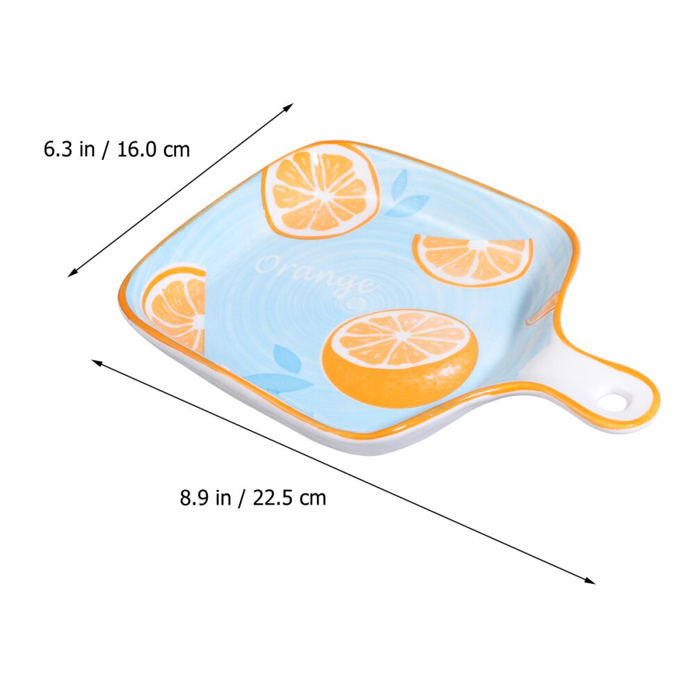 Ceramic Grill Pan Nonstick Plate Grill Cookware Delicate Porcelain Ovenware with Handle for Home (Omelette)