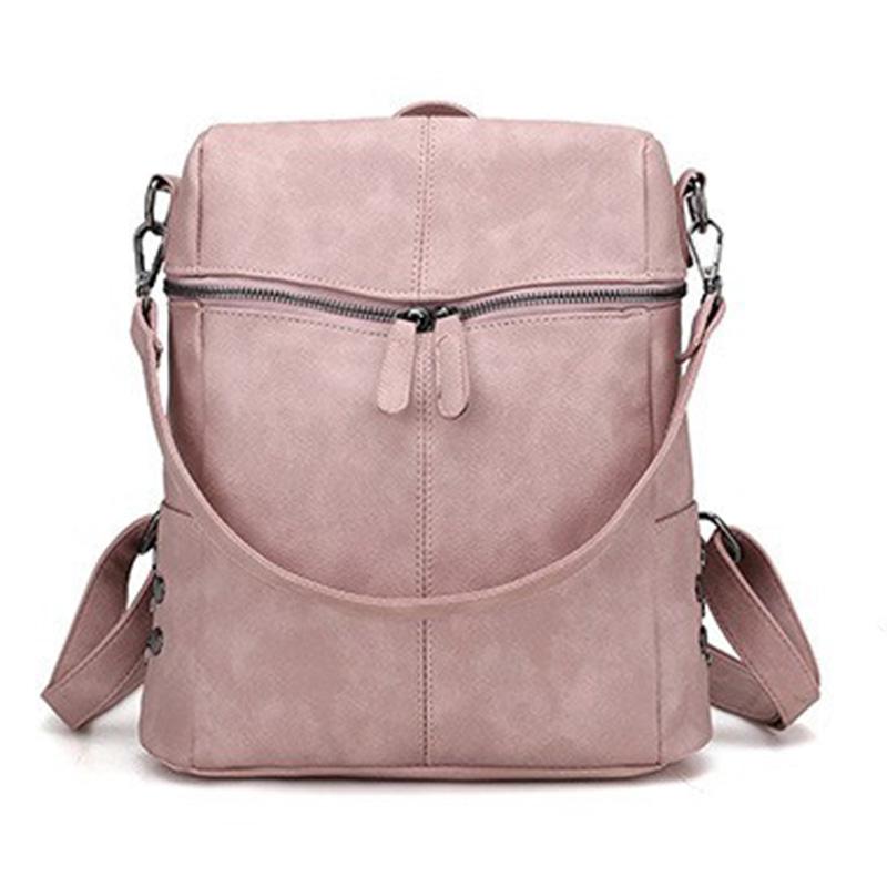 Backpack Women Backpack Nylon Backbag Mochilas Female Rucksack Travel Shoulder Backbags Mujer Mochila Storage Bag: Pink