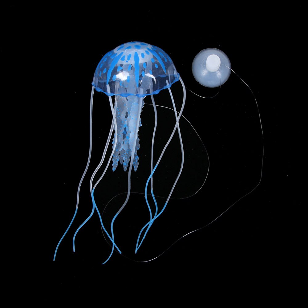 Neue Glowing-effekt Künstliche Quallen Aquarium Dekoration Aquarium Unterwasser Live Anlage Leucht Ornament: blue(5.3cm)