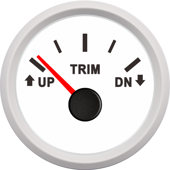 52mm up dn trim mätare 0-190 ohm båt trim mätare marin trim tilt indikator för inombords utombordsmotor bil motorcykel trim mätare: 800-20015