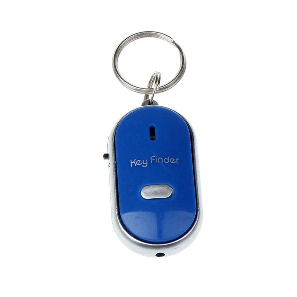 Led Light Zaklamp Remote Sound Control Lost Sleutelhanger Alarm Locator Sleutelhanger Fluitje Finder Oude Leeftijd Anti-Verloren alarm Sleutelhanger: Blue