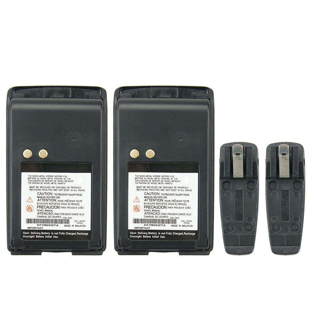 2X Batteria di Ricambio per Motorola A6, A8, BPR40, mag uno BPR40 Walkie talkie 1800mAh 7.2V: Default Title