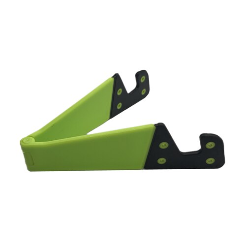 Bsliufang universal v-em forma de suporte do telefone celular móvel para smartphone & tablet ajustável plástico dobrável suporte portátil: green