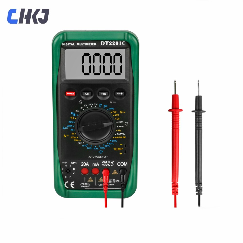 DY2201C Auto Maintenance Multimeter Temperature Frequency Duty Cycle Engine Speed Upgraded Version
