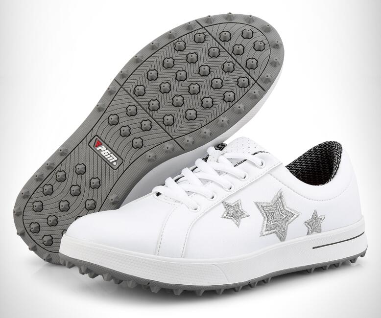 PGM Korean Women Golf Shoes Leisure Fixed Nail Waterproof Sneakers: solid star / 40
