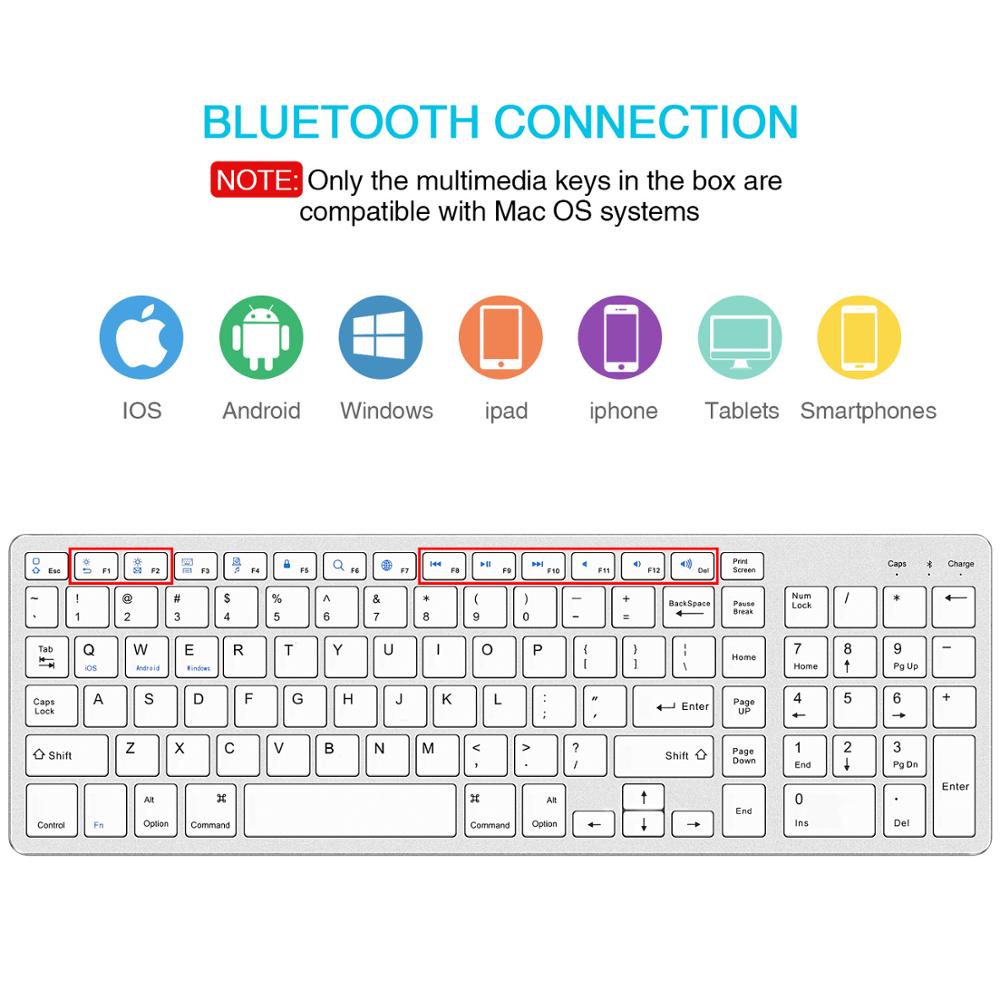 Ultra-thin Keyboard for Mac Pro Full Size Keyboard for Macbook Pro Aluminum Alloy Mute Mouse