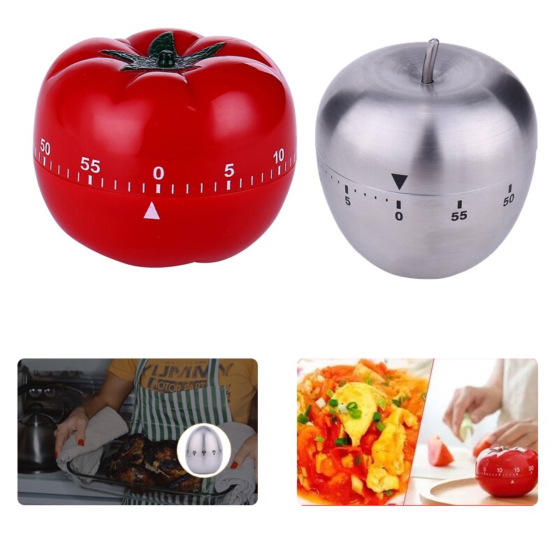Cartoon Kitchen Timer 60 Minute Countdown Timer Fruit Vegetable Shape Cooking Timer Reminder Kitchen Tools