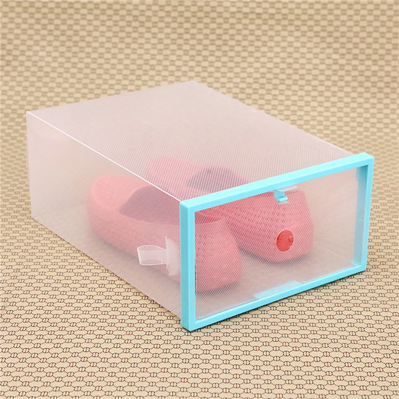 Rangement pour chaussures, pliable, en plastique transparent, boîte à tiroir, vide-poche, Jun27, prix usine , directe