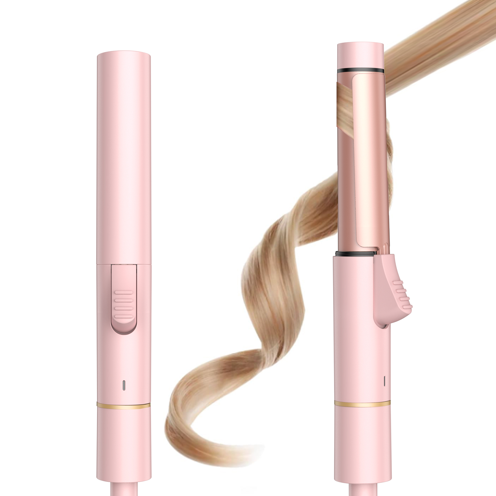 Keramische mini 1-inch krultang voor kort haar, klein krultang voor op reis, krultang met dubbele spanning