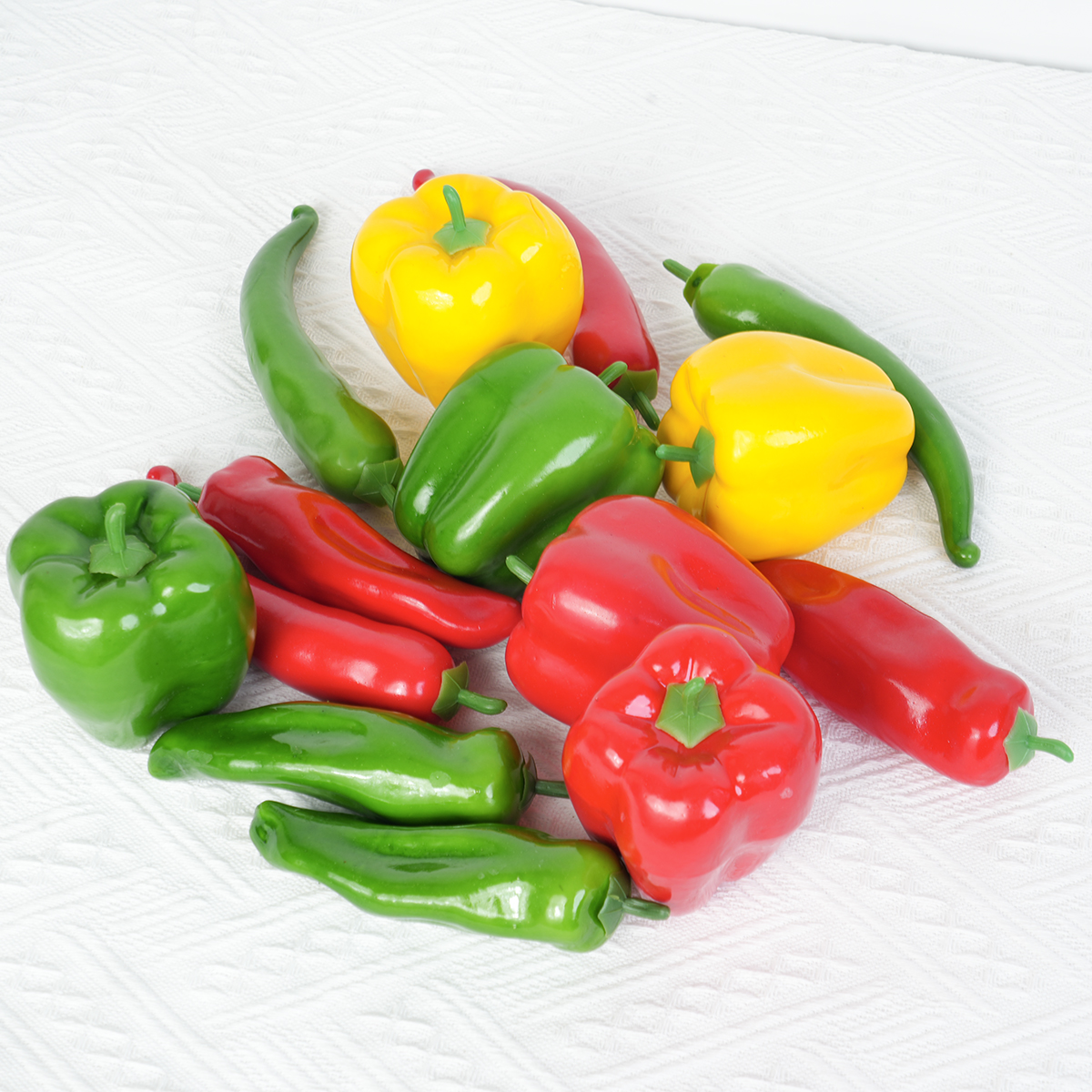 7pcs Pepper Green Pepper simulated vegetables Artificial PE Fruit Model Party Kitchen Decoration Shooting props