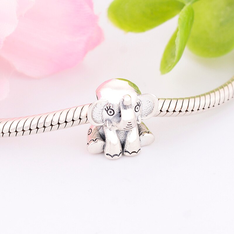 Winter Collection 925 Sterling Silver Animal Elephant Beads DIY Charms Fits Original Charm Bracelets Jewelry Making
