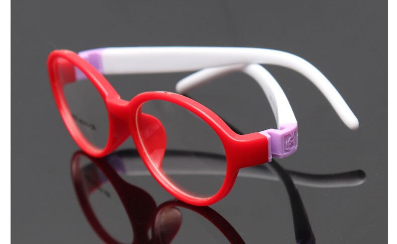 Detachable Rubber Leg Kid Glasses Eyeglasses Kids Frames Optical Eyewear for Children No Screw Safe TR Food Grade Myopia Lense: C4