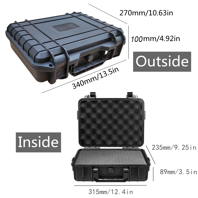 Tool Box ABS Plastic Equipment Case Pelican Case Toolbox for Mechanics Waterproof Hard Case Suitcase Tools Storage Box: green