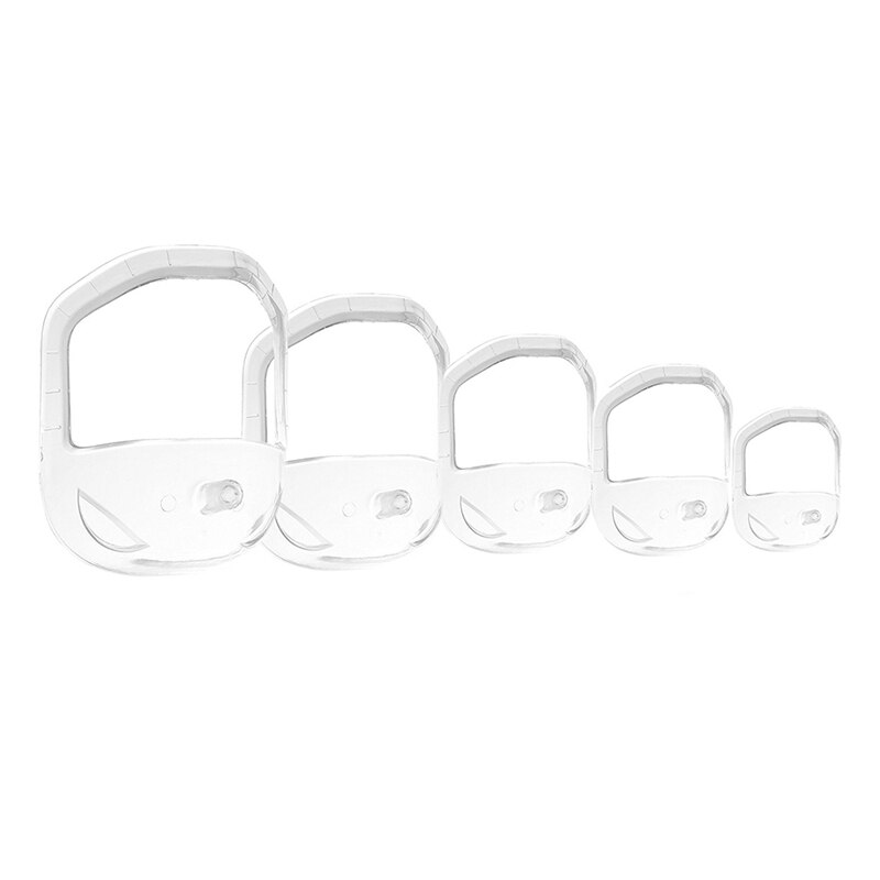 5 pièces hommes outil modèle Guide moustache barbe barbiche rasage Shaper Style barbe peigne parfait forme Transparent Style: Default Title