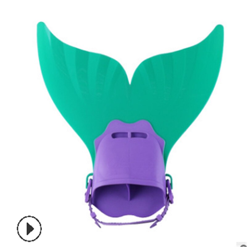 One Piece Whale Tail Fins Cartoon Mermaid Shaped Fins Children Swimming Training Fins: B