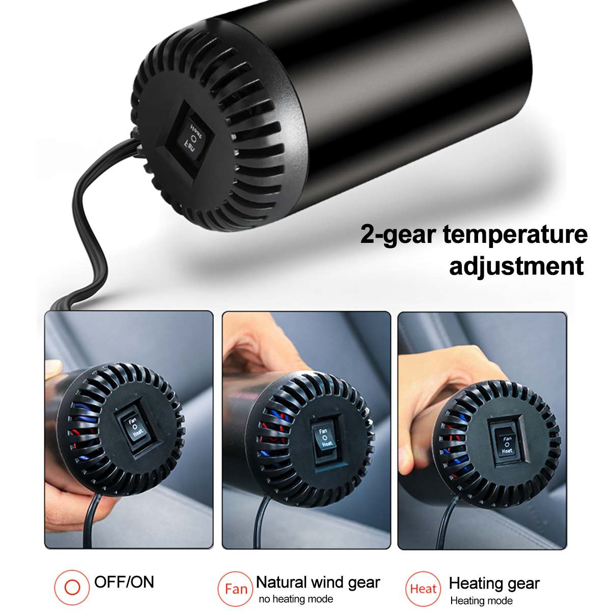 Newest~300W 2IN1 Portable Fast Heating Car Heater 12V Demister Vehicle Heater Fan Air Purification for Windshield Car Air Heater