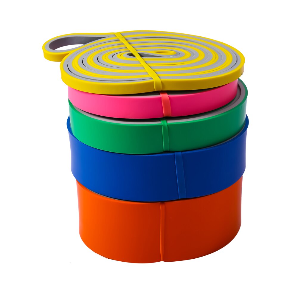 Dual Color Resistance Bands Pull Up Assisted Band Loop for Pull-ups Stretching Exercise Unisex Rubber Fitness Gym Exercise: 5pcs with bag