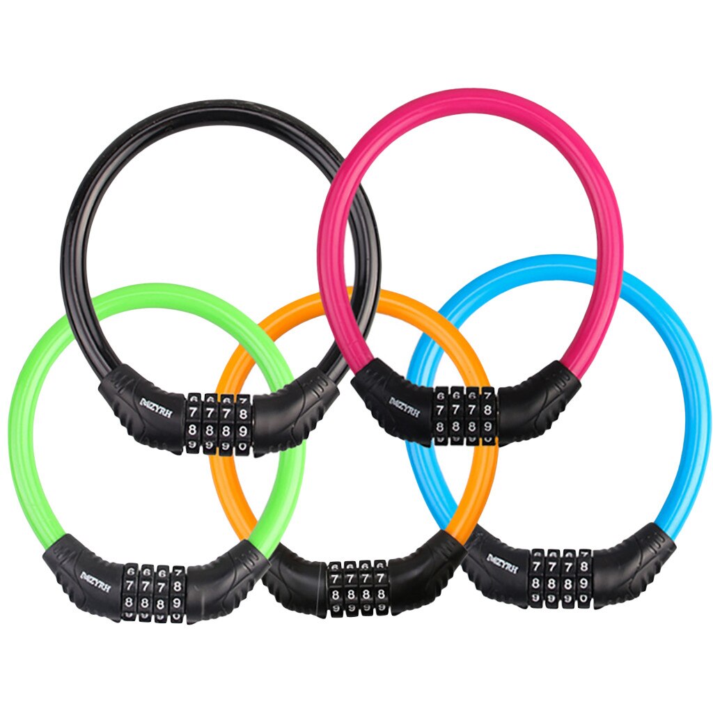 Bike Lock Cable Locks for Bicycle Heavy Duty Combination Chain Padlock Security Digital Equipment Anti-theft Lock#40