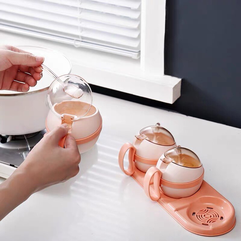 3/4 st set nordisk kryddlåda kök salt socker förvaringslådor hållare plast kryddburk krydda cruet hem köksredskap