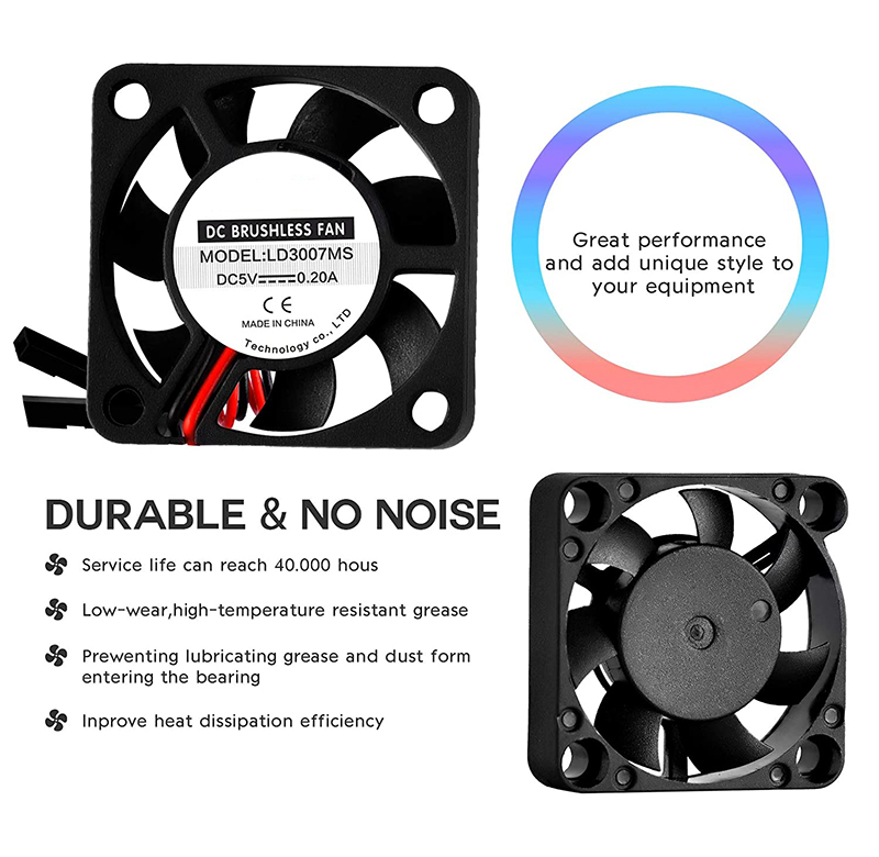 Raspberry Pi 4 Cooling Fan Aluminum Copper Heat Sink 3.3V 5V DC Brushless Cooler Radiators For Rasberry Pi4 Model B 2GB 4GB 8GB