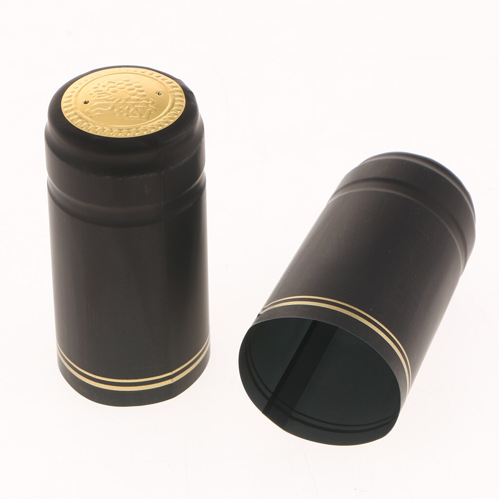 Cápsulas termorretráctiles de PVC 100, tapones retráctiles para vino, botellas de sellados, se pueden sellar y desprender fácilmente con lengüeta desgarradora