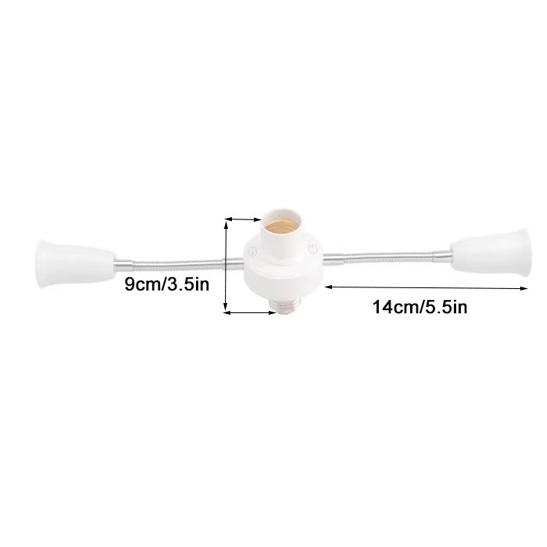 Weiß E27 Licht Sockel Splitter Haushalt LED Lampe Fotografie Sockel Adapter Konverter Einstellbar Multi E27 Glühbirne Adapter