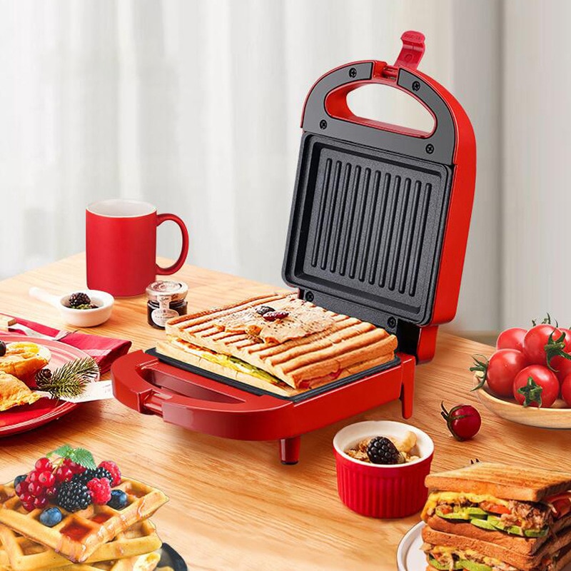 650W Electric Sandwich Maker Breakfast Machine 220V Egg Cake Oven Sandwichera Electric Toster Multifunctional