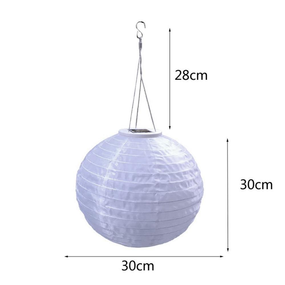 Lanterne LED solaire chinoise imperméable, 30cm, boule de Lampion, décoration d'anniversaire et de mariage, fournitures de suspendues, artisanat léger, DIY bricolage K4C2