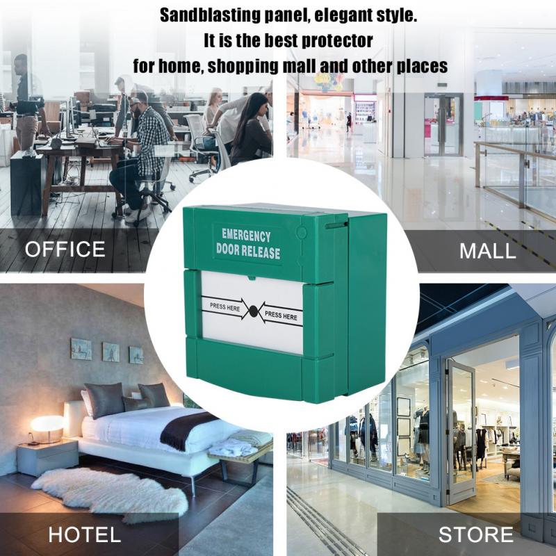 Break Glass Fire Alarm Emergency Door Release Button Switch Control Access Switch Flame-retardant PC Material