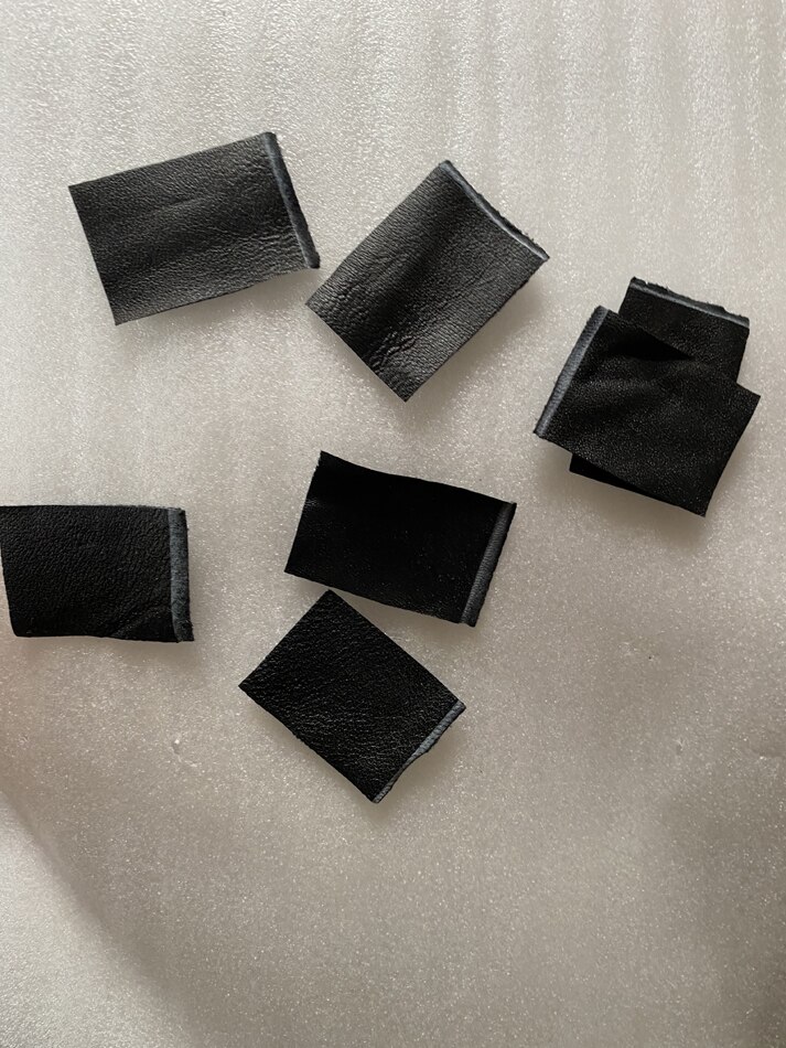 Piel de cuero para arco de violín (3,5x2,5 cm), piel de violonchelo para arco o bajo, repuesto de piel para hacer parte de violín, 10 Uds.