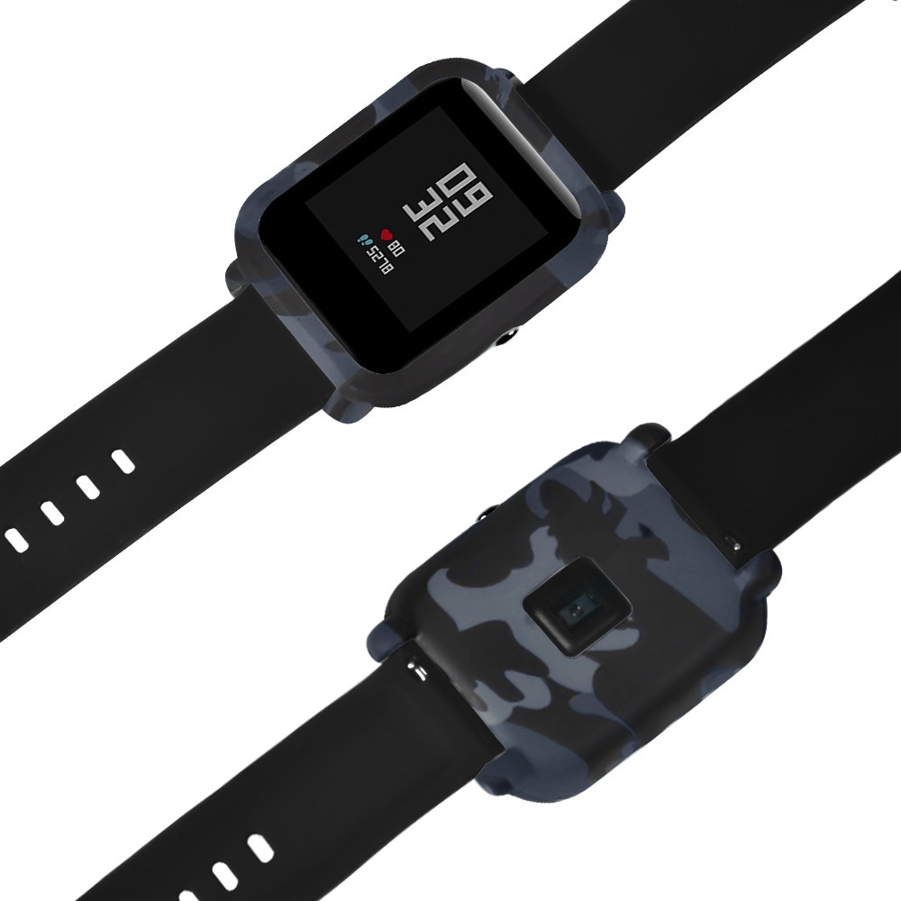 Skydd för huami amazfit bip pace ungdomsklocka smarta tillbehör skyddsram färgglad fodral skal skal mjuk silikonram